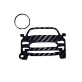 Carbon Fiber keychain for Ford Mustang GT S550 (2018-2023) Inspired Keychain Lanyard front view Glossy Twill fits Carroll Shelby  Cobra