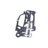 Carbon Fiber keychain for Lotus Elige Series II Inspired Keychain Lanyard  front view Glossy Twill