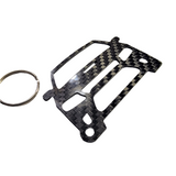 Carbon Fiber for Dodge Dodge Charger Daytona (2015-2019) Gen 7 Inspired Keychain Lanyard  front view Glossy Twill