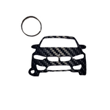 Carbon Fiber keychain for BMW M3 F80 (2018-2020) Inspired Keychain Lanyard gift front view Glossy Twill