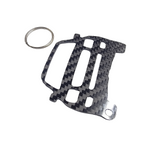Carbon Fiber keychain for Toyota Land Cruiser (1998-2002) J100  front view Glossy Twill