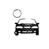 Carbon Fiber keychain for Ford Mustang GT SN 95 (1995-1998) Inspired Keychain Lanyard   front view Glossy Twill