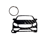 Carbon Fiber keychain for Mercedes-Benz S63 (Coupe) W222 (2014-2017) Inspired Keychain Lanyard  front view Glossy Twill gift