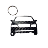 Carbon Fiber keychain for Ford Crown Victoria (1998-2012) Inspired Keychain Lanyard   front view Glossy Twill