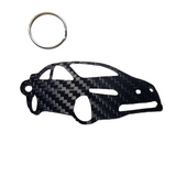 Carbon Fiber keychain for Honda Civic Si (2006-2011) FG1 8th Gen SEDAN Inspired Keychain Lanyard 3D front view Glossy Twill