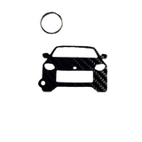 Carbon Fiber keychain for Nissan Z Proto Z34 (2023-Present) Fairlady Inspired Keychain Lanyard  front view Glossy Twill