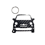 Carbon Fiber keychain for Fiat 500 Abarth (2008-2015) Inspired Keychain Lanyard   front view Glossy Twill 500c 500e 2007 New 500 Nuova 500