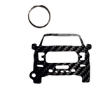 Carbon Fiber keychain for Ford F-150 Raptor SVT (2017-2020) 13th Generation front view Glossy Twill