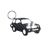 Carbon Fiber keychain for Toyota Land Cruiser (1998-2002) J100 3D  front view Glossy Twill