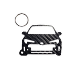 Carbon Fiber keychain for Toyota GR Corolla (2022-present) Circuit Edition Inspired Keychain Lanyard  front view Glossy Twill