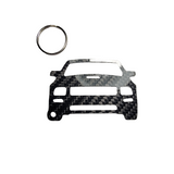 Carbon Fiber keychain for Ford Mustang GT CS (2005-2009) S197 Inspired Keychain Lanyard front view Glossy Twill fits Carroll Shelby  Cobra