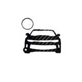 Carbon Fiber keychain for Chevy Camaro RS (2016-2018) Gen 6 Inspired Keychain Lanyard  front view Glossy Twill