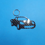 Carbon Fiber keychain for Toyota MR2 MRS ZZW30 (1999-2001) 3rd Generation W30 Inspired Keychain Lanyard  3d front view Glossy Twill (Copy)