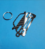 Carbon Fiber keychain for Honda Civic CRX (1988-1991) Inspired Keychain Lanyard  front view Glossy Twill