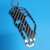 Carbon Fiber keychain for Honda Civic Wagon (1983-1991) Inspired Keychain Lanyard 3d front view Glossy Twill