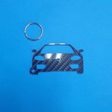 Carbon Fiber keychain for Ferarri Modena (1999-2004) keychain  front view Glossy Twill