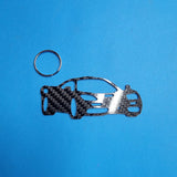 Carbon Fiber keychain for McLaren F1 (1992-1998) Inspired Keychain Lanyard 3d FRONT view Glossy Twill