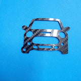 Carbon Fiber keychain for Mini Cooper S F56 (2014-2021) 3rd Generation Inspired Keychain Lanyard  front view Glossy Twill (Copy)