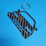 Carbon Fiber keychain for Honda Civic EF hatchback (1987-1991) Gen 4 Inspired Keychain Lanyard Front  view Glossy Twill