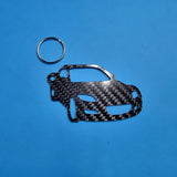 Carbon Fiber keychain for Mazda RX-8 (2003-2008) Inspired Keychain Lanyard 3d front view Glossy Twill (Copy)