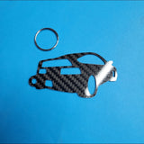 Carbon Fiber keychain for Honda Civic CRX (1988-1991) Inspired Keychain Lanyard 3d rear view Glossy Twill