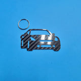 Carbon Fiber keychain for Nissan GT-R R35 (2011-2016) Godzilla Skyline Nismo V-Spec Inspired Keychain Lanyard 3d front view Glossy Twill