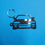 Carbon Fiber keychain for Honda Civic CRX (1988-1991) Inspired Keychain Lanyard  front view Glossy Twill