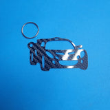 Carbon Fiber keychain for Lotus Elige Series II Inspired Keychain Lanyard  front view Glossy Twill