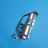 Carbon Fiber keychain for Honda Civic Wagon (1983-1991) Inspired Keychain Lanyard 3d front view Glossy Twill