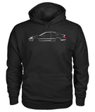 HONDA CIVIC EK COUPE INSPIRED OUTLINE T-SHIRT AND HOODIE DESIGN