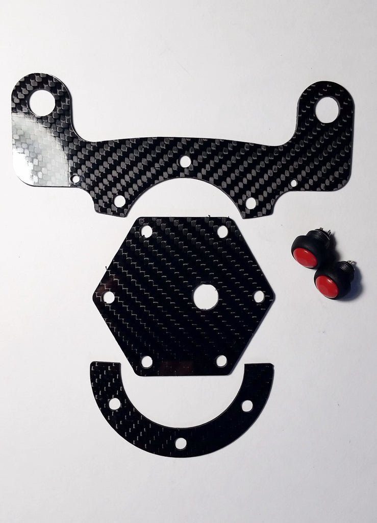 CARBON FIBER Matte Steering Wheel Horn Button Cover Plate W/ Button NiKoCarbonWorks
