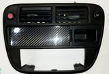 96-98 CIVIC RADIO CARBON FIBER BLOCK OFF DELETE COVER PLATE HONDA CX DX HX LX EX