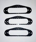 CARBON FIBER Guitar Single Coil Pickup Mounting Ring MI0255 3 PIECES MADE IN USA