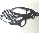 REAL carbon fiber glossy twill KEYCHAIN LANYARD styled in LOTUS ELISE S2 2005-2011 3.25" wide