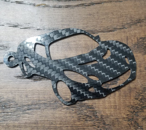 REAL carbon fiber glossy twill KEYCHAIN LANYARD styled in LOTUS ELISE S2 2005-2011 3.25" wide