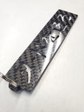 SEND NUDES Japanese jdm Script carbon fiber custom keychain lanyard gift
