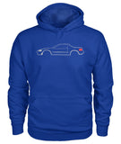 HONDA CIVIC del sol INSPIRED OUTLINE T-SHIRT AND HOODIE DESIGN