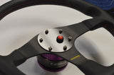 CARBON FIBER ROUND NRG SPARCO Glossy Steering Wheel Horn -Cover Plate W/ Button