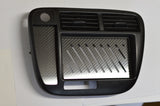 Honda CARBON FIBER GRILL 99-00 Civic Din Radio Stereo Block Off Plate Delete