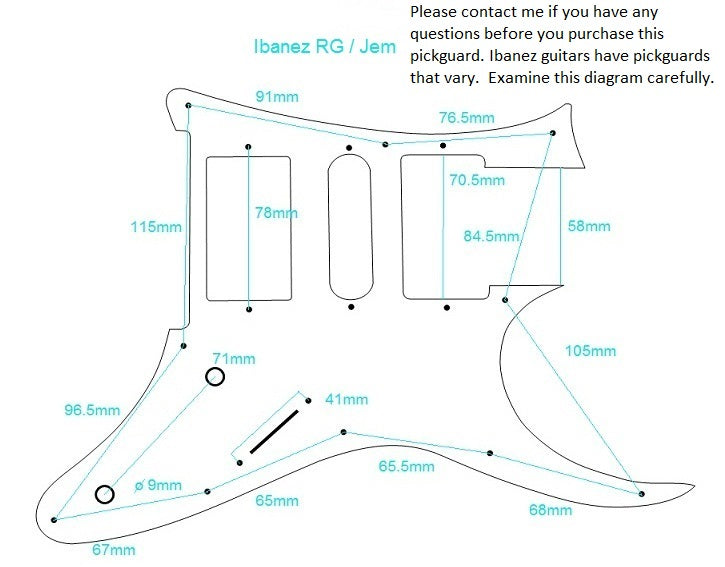 CARBON FIBER Guitar Pick Guard for Ibanez RG 550 750 Made in USA