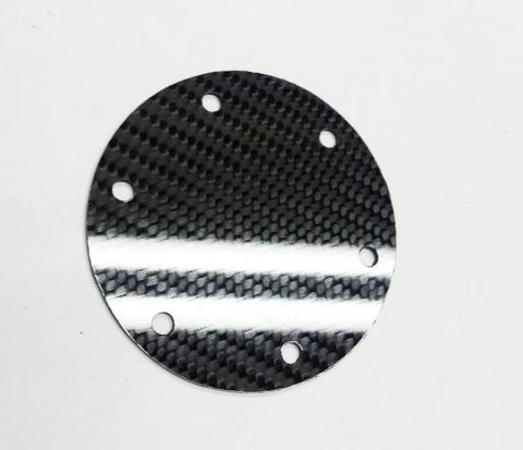 CARBON FIBER ROUND Glossy Steering Wheel Horn Button Cover Plate NO Button