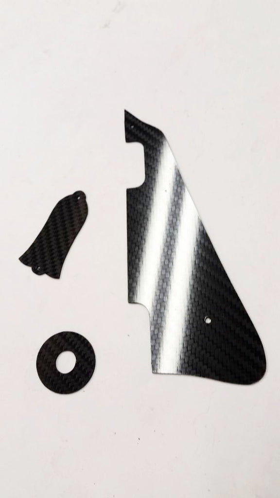 NEW CARBON FIBER Pickguard Truss & Ring Kit For Gibson Les Paul P90 pi ...